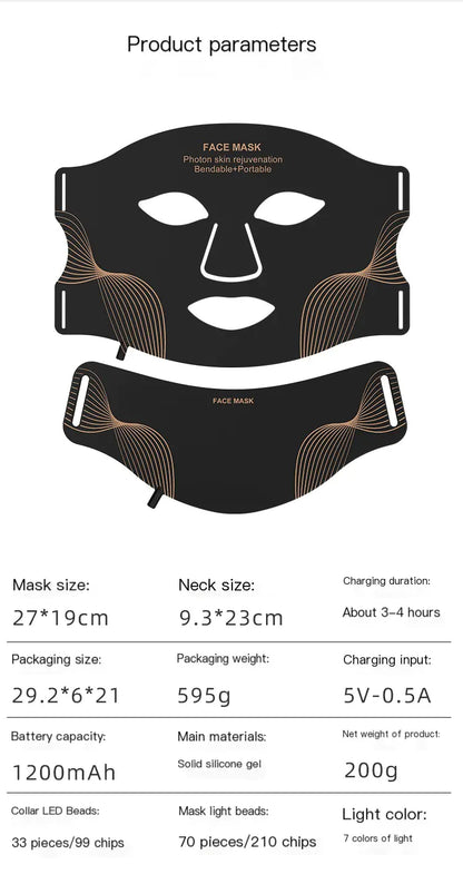 LED Light Therapy Beauty Mask Set